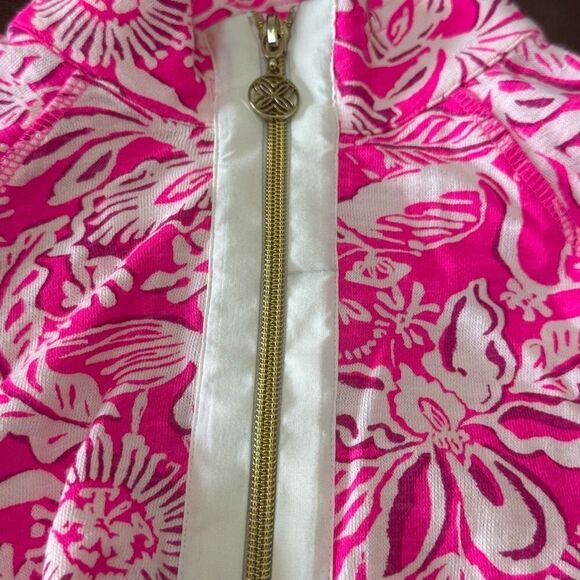 Lilly Pulitzer Ashlee Pullover Passion Pink Floral Print Long Sleeve Top XS - Picture 4 of 6